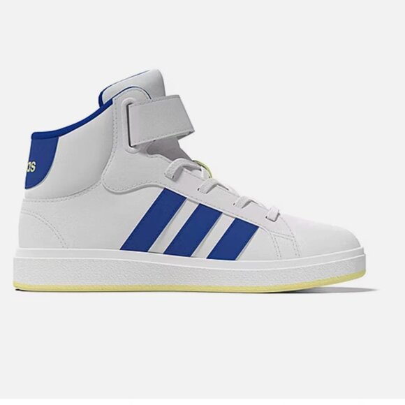 Adidas GRAND COURT blue TENNIS MID SHOES KIDS Size 8.5 womens - Picture 2 of 13